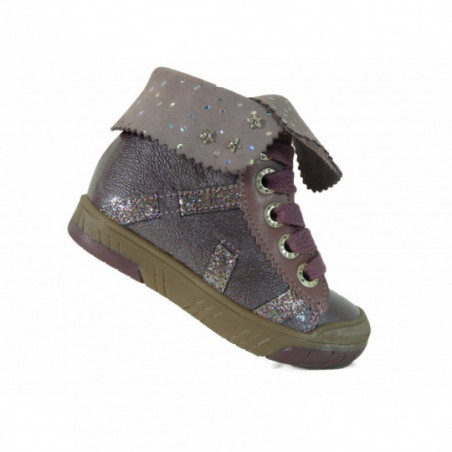 Chaussures en cuir Babybotte fille à languette tombante