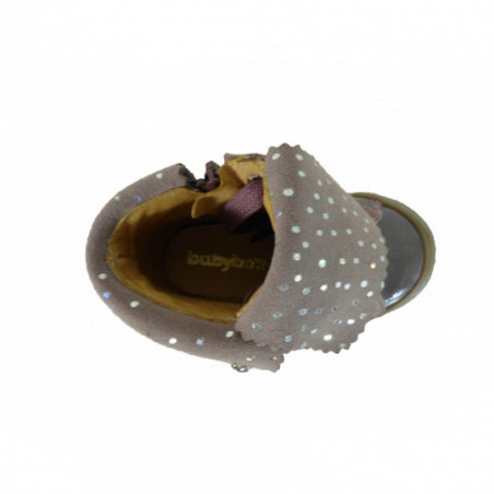 Chaussures en cuir Babybotte fille à languette tombante