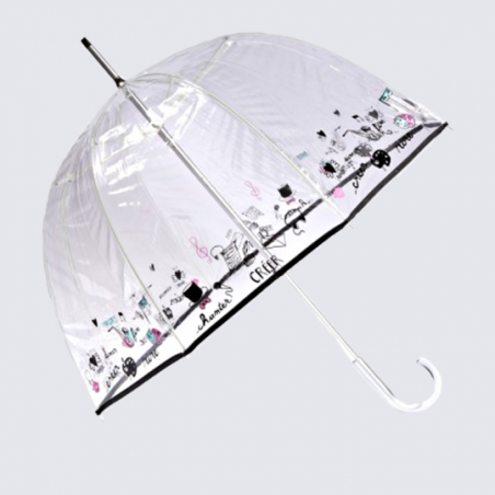 Parapluie cloche Isotoner, parapluie cloche transparent femme pvc/artiste