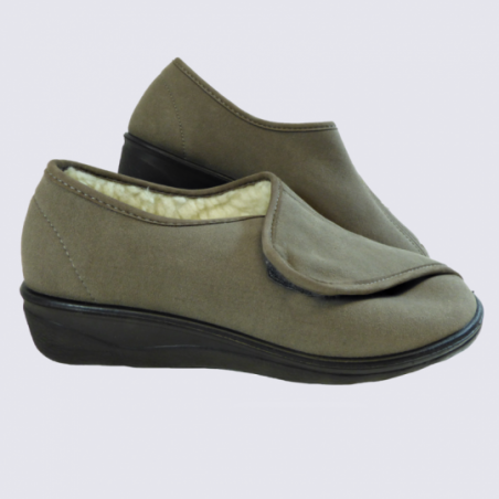 Chaussons Westland by Josef Seibel, chaussons fourrés femme  taupe