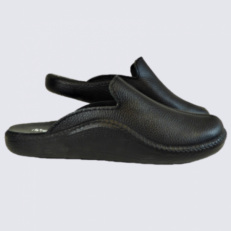 Mules Westland by Josef Seibel, mules confort homme en cuir noir