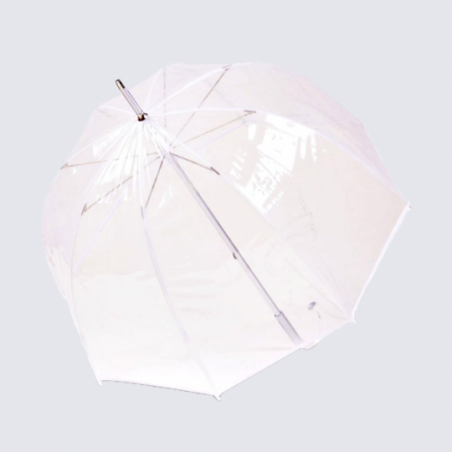 Parapluie cloche Isotoner, parapluie cloche transparent femme blanc