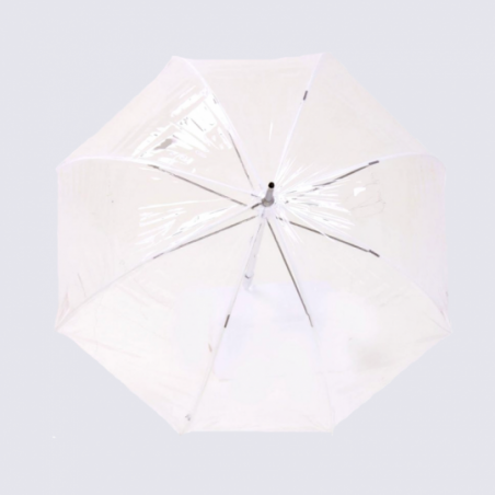 Parapluie cloche Isotoner, parapluie cloche transparent femme blanc