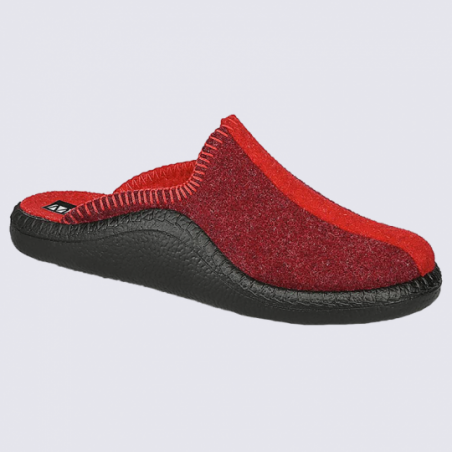 Mules Westland by Josef Seibel, mules confort femme en laine rouge