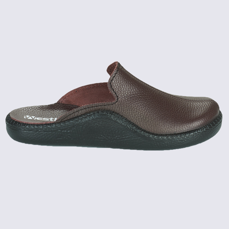 Mules Josef Seibel mules confort homme en cuir bordeaux Igert Chaussures Maroquinerie