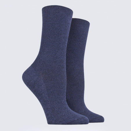 Chaussettes Doré Doré, chaussettes femme en coton marine