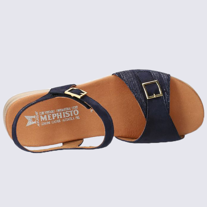 Sandales Mephisto sandales a talons elegantes femme en cuir nubuck indigo I Igert Chaussure Maroquinerie