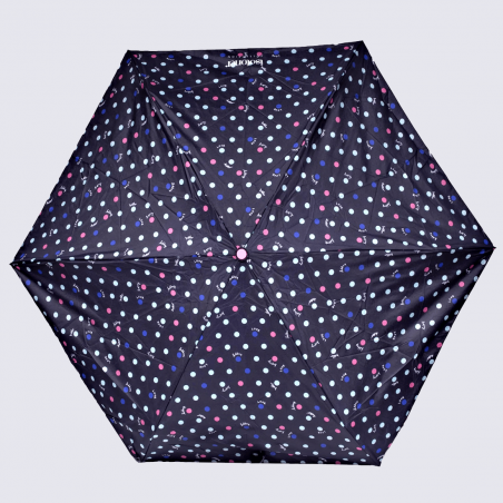 Parapluie Isotoner, parapluie X-TRA SOLIDE femme à pois violet