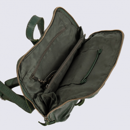 Petit sac à dos femme en nylon (Couleur: Vert)