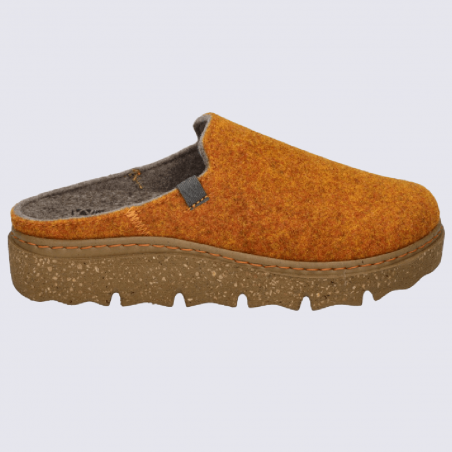 Mules Westland by Josef Seibel, mules confortables et chaudes en feutre de laine orange