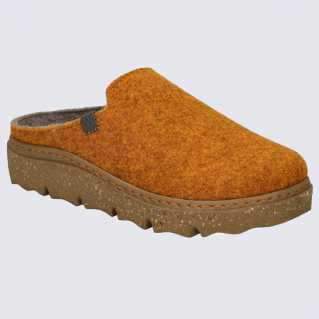 Mules Westland by Josef Seibel, mules confortables et chaudes en feutre de laine orange