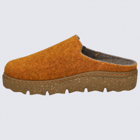 Mules Westland by Josef Seibel, mules confortables et chaudes en feutre de laine orange