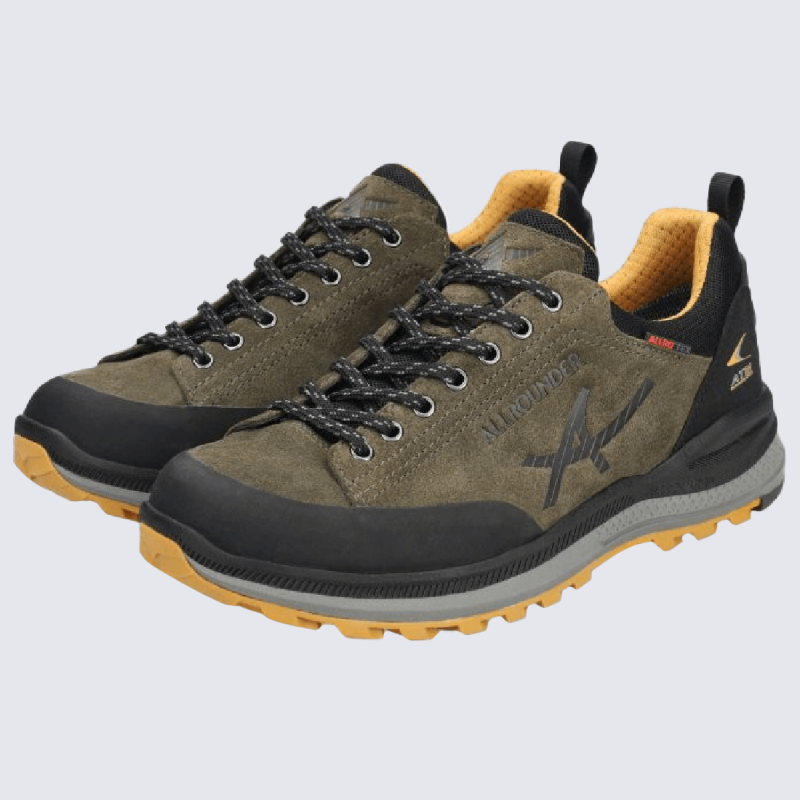 Chaussures de marche Allrounder, chaussures de marche homme en cuir velours  noir/graphite