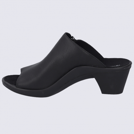 Mules Westland by Josef Seibel, mules à talons pour femme en cuir noir