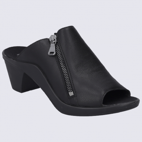 Mules Westland by Josef Seibel, mules à talons pour femme en cuir noir