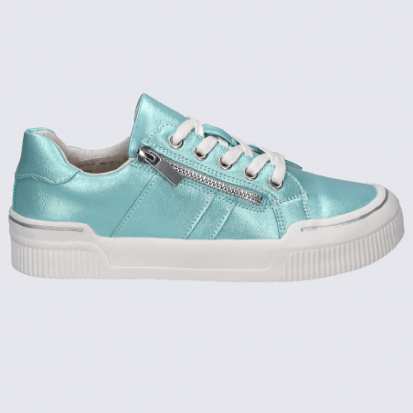 Baskets Westland by Josef Seibel, baskets tendances femme turquoise métallisée