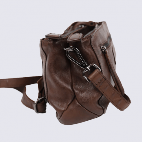 Sac à bandoulière Bear, sac à bandoulière Kiki pour femme en cuir marron