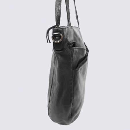 Sac cabas Bear, sac cabas Inge pour femme en cuir noir