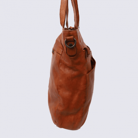 Sac cabas Bear, sac cabas Inge pour femme en cuir cognac