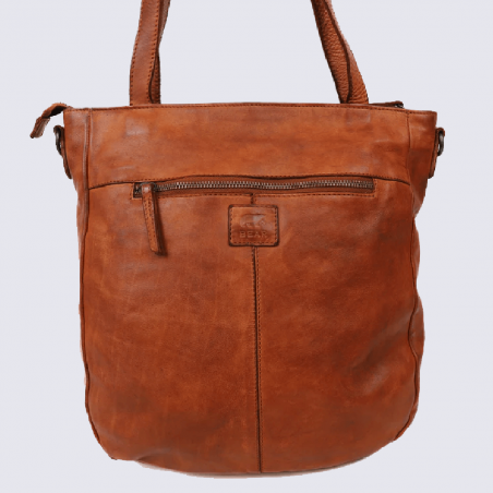 Sac cabas Bear, sac cabas Inge pour femme en cuir cognac