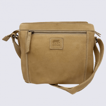 Sac à bandoulière Bear, sac à bandoulière Miley pour femme en cuir beige