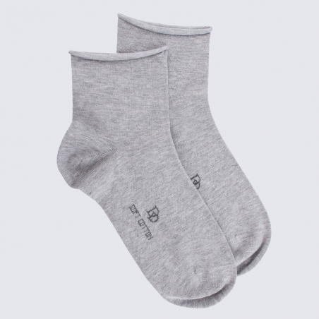 Socquette Doré Doré, socquette femme en coton égyptien gris