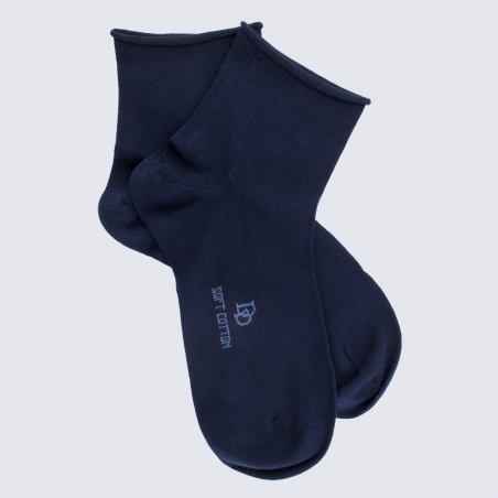 Socquette Doré Doré, socquette femme en coton égyptien bleu marine