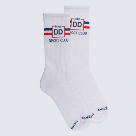 Chaussettes Doré Doré, chaussettes édition spéciale sport France JO homme en coton blanc