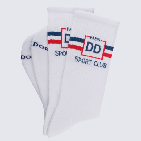 Chaussettes Doré Doré, chaussettes édition spéciale sport France JO homme en coton blanc