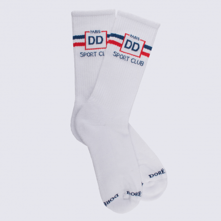 Chaussettes Doré Doré, chaussettes édition spéciale sport France JO homme en coton blanc