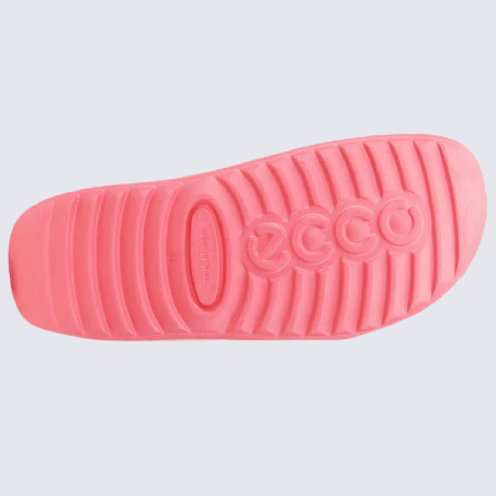 Mules Ecco, mules unisexes Cozmo Slide perforées corail