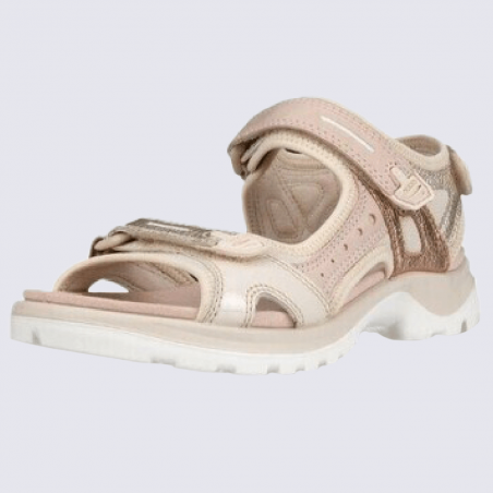 Sandales Ecco, sandales sportives femme en cuir beige