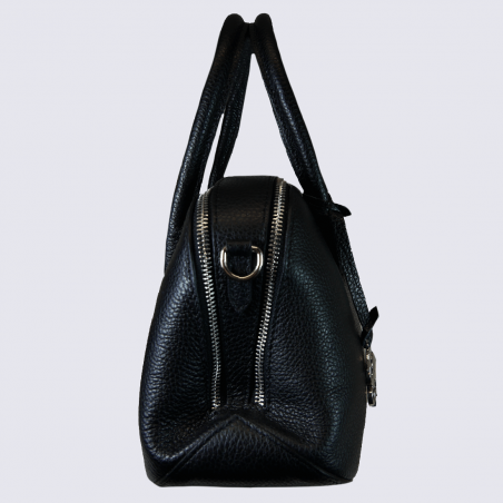 Sac à main Charlotte, sac à main tendance femme en cuir noir