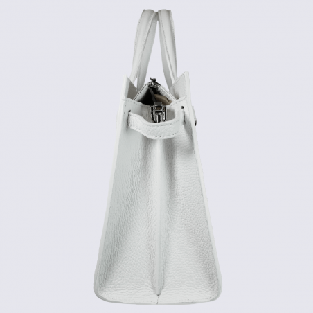 Sac à main Charlotte, sac à main tendance femme en cuir blanc