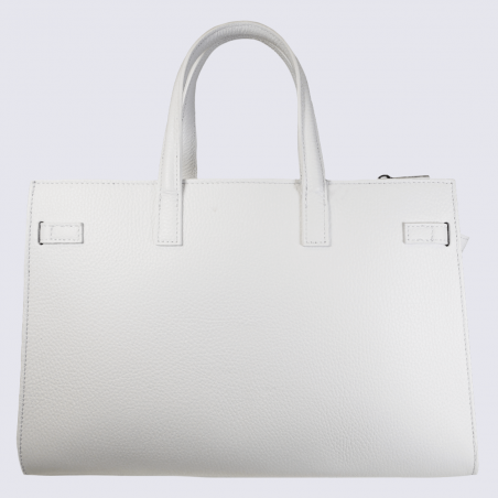 Sac à main Charlotte, sac à main tendance femme en cuir blanc