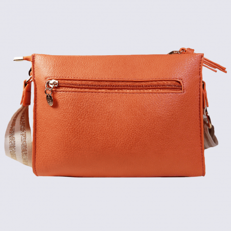 Sac à bandoulière Charlotte, sac à bandoulière femme orange