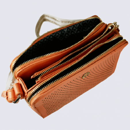 Sac à bandoulière Charlotte, sac à bandoulière Vidian femme orange