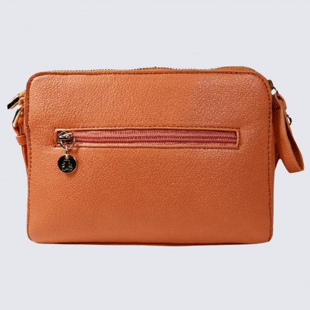 Sac à bandoulière Charlotte, sac à bandoulière Vidian femme orange