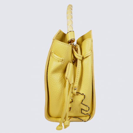 Sac à main Lulu Castagnette, sac à main Venus anse tressée femme jaune