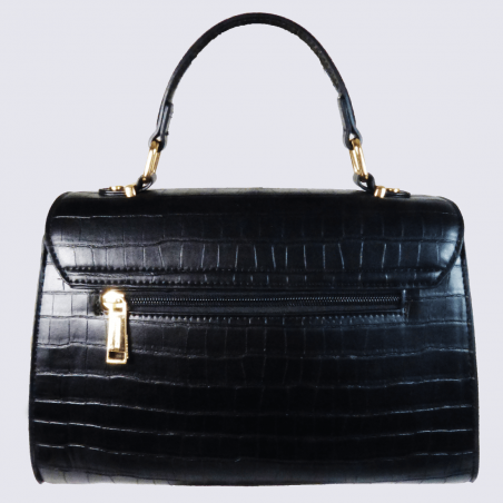 Sac à main Georges Rech, sac à main motif effet croco femme noir