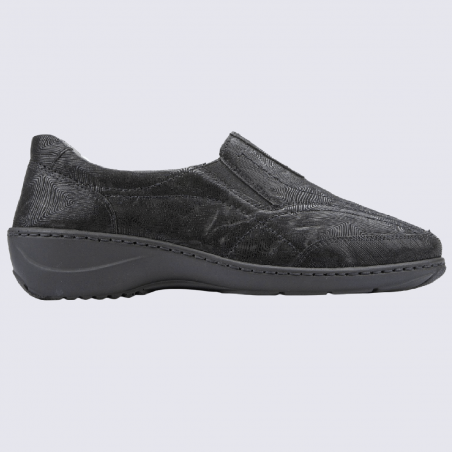 Chaussures Waldlaufer, chaussures confortables femme en cuir noir