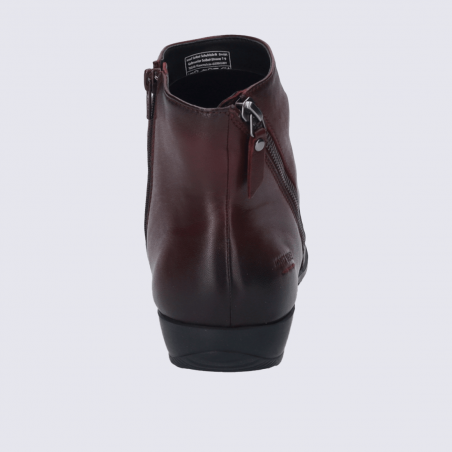 Bottines Josef Seibel, bottines zippées confortable et de qualité supérieure pour femme en cuir violet