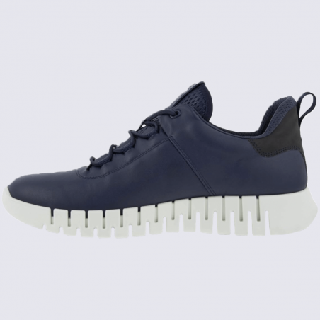 Baskets ECCO, basket sobres et stylée homme en cuir bleu