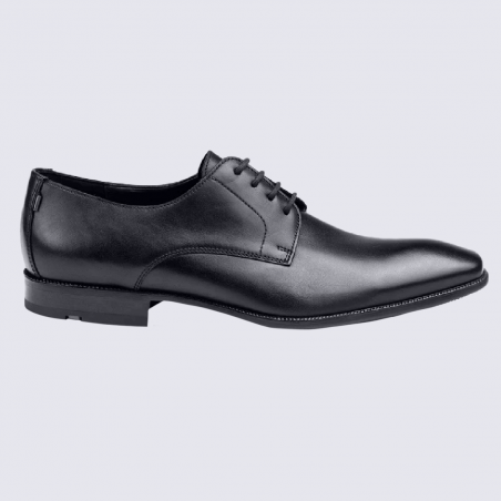 Chaussures Lloyd, chaussures de ville élégante et Raffinée pour homme, en cuir lisse noir