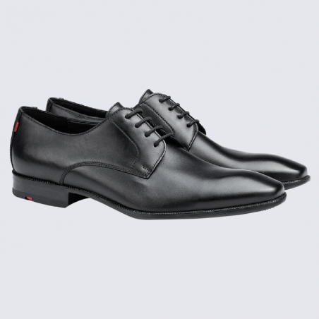 Chaussures Lloyd, chaussures de ville élégante et Raffinée pour homme, en cuir lisse noir