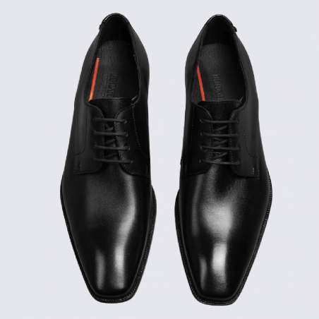 Chaussures Lloyd, chaussures de ville élégante et Raffinée pour homme, en cuir lisse noir