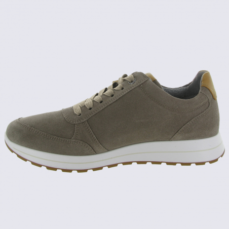 Baskets Ara, baskets confortable et moderne pour homme en cuir brun