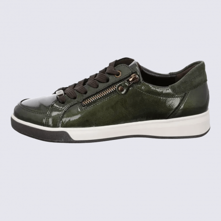 Baskets Ara, baskets confortables et moderne femme en cuir vert