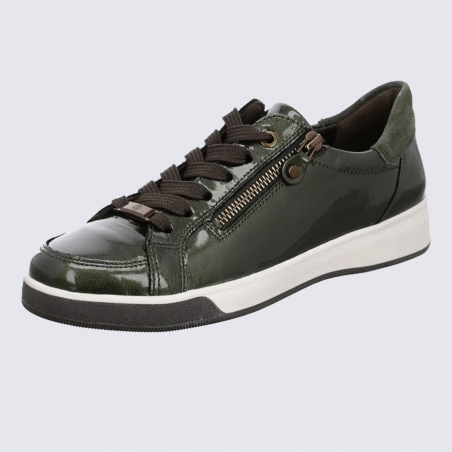 Baskets Ara, baskets confortables et moderne femme en cuir vert