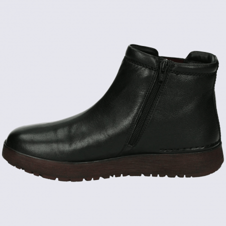 Bottines Josef Seibel, bottines chic et confortable femme en cuir noir